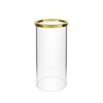 Cilindru fara fund cu dunga aurie  H15*D7