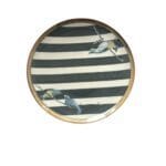 Farfurie portelan "Black & White Stripes"